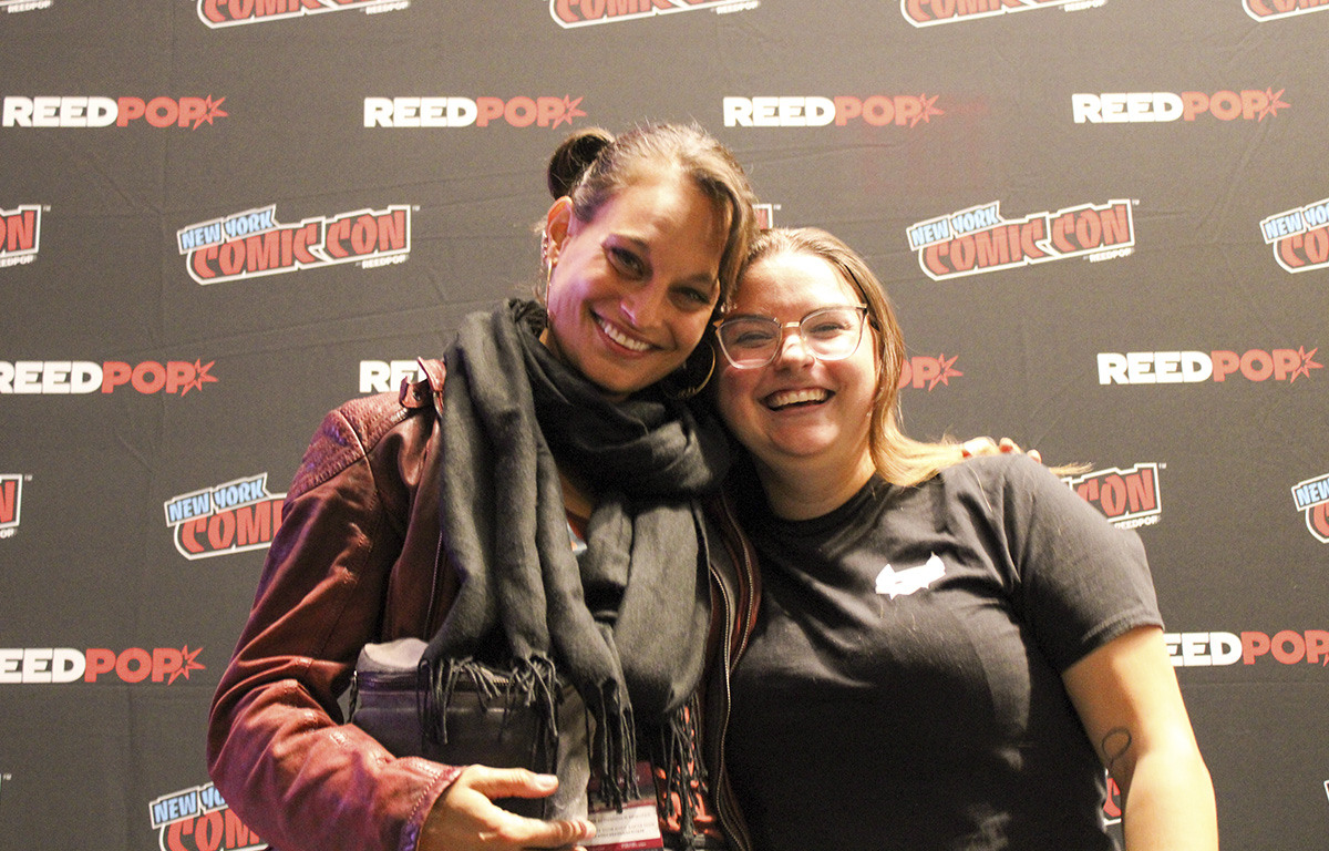 Olivia Cuartero Briggs and Christina Harrington after the Winx Panel