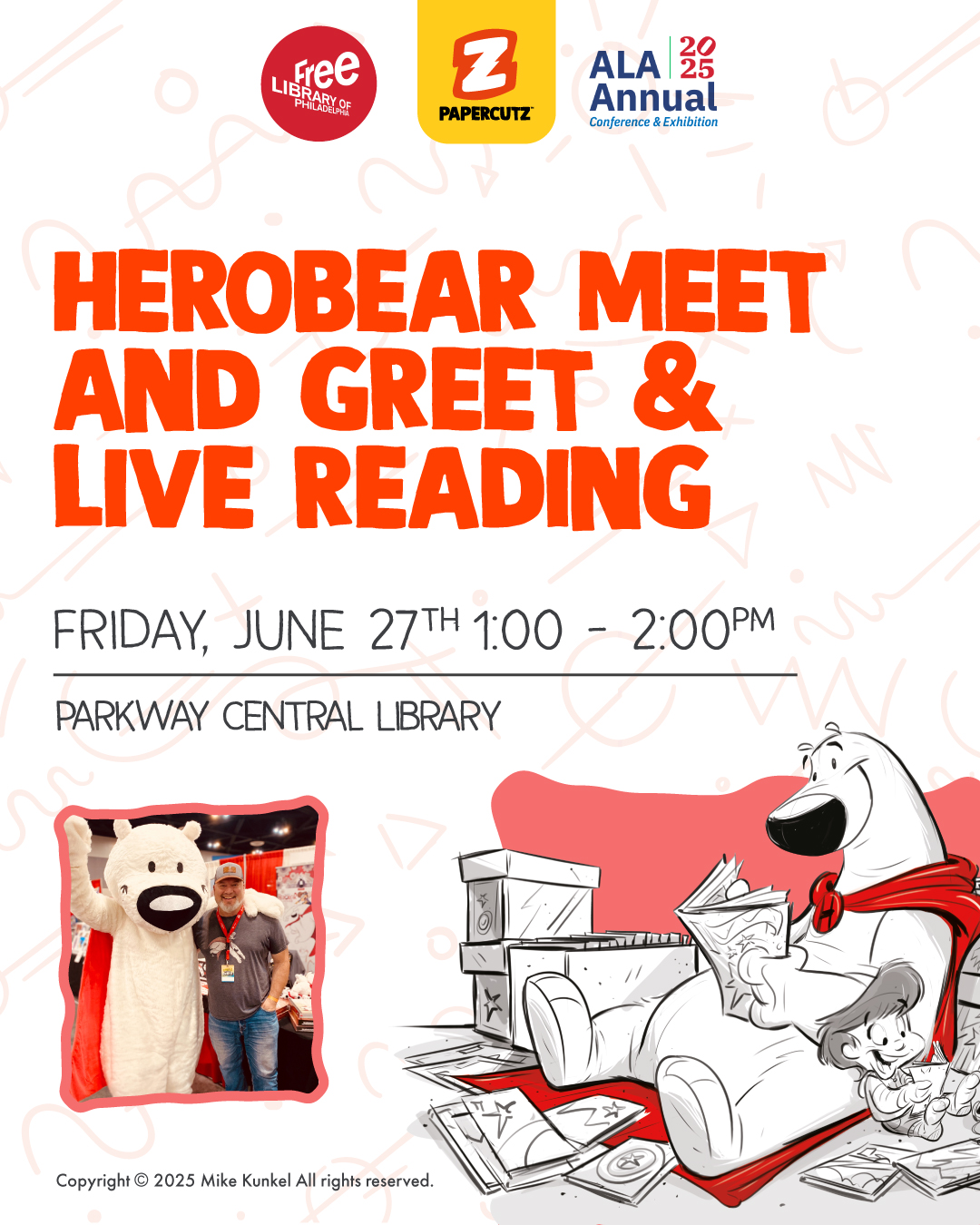 SM - ALA 2025 - Herobear Parkway Library Visit V3_Post(1)